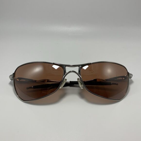 Oakley Crosshair Aviator Style Sunglasses Polished Chrome Iridium Frames Only - Picture 1 of 11